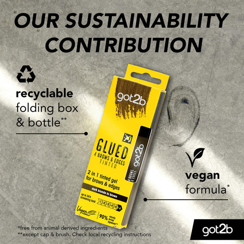 Got2b Glued Brows & Edges Tinted Gel Dark Brown 16ml