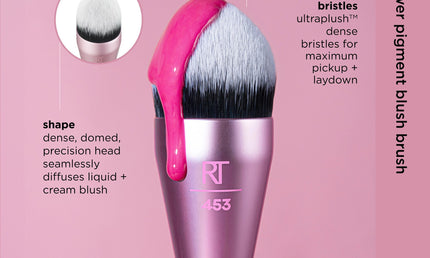 Real Techniques Power Pigment Blush Makeup Brush Rosa