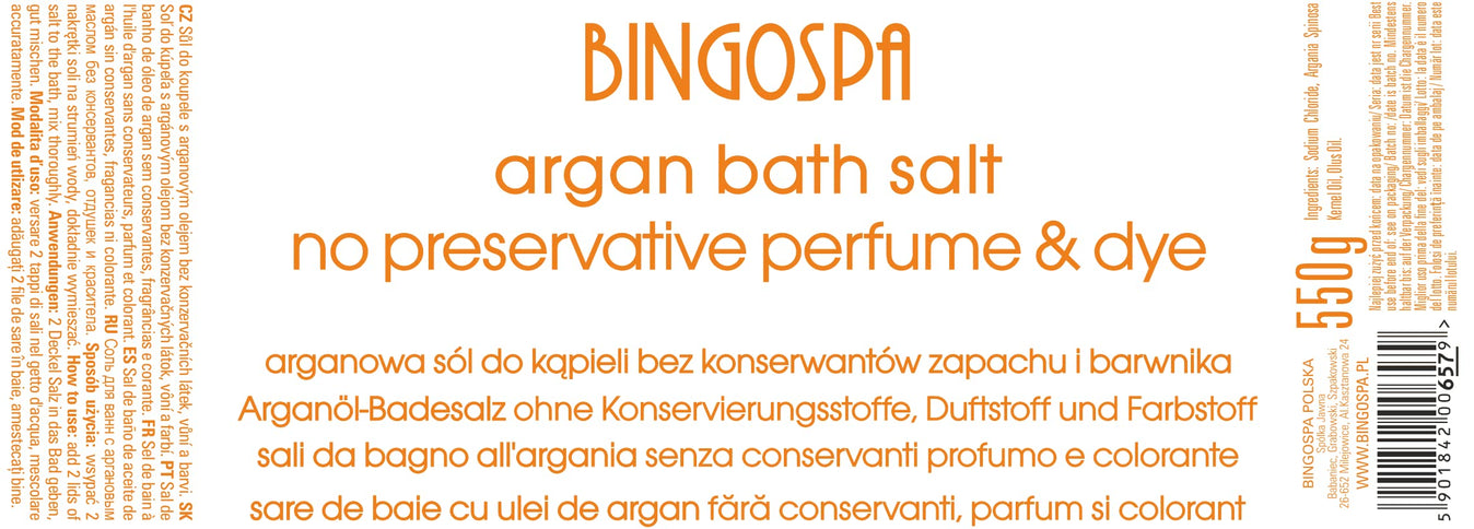 Bingo Spa Argan Bath Salt 550 g