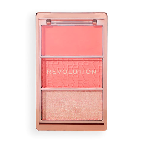 Revolution Beauty Blush Icon Palette Authentic Peach 3 Farben 10 g