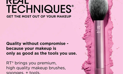 Real Techniques Tapered Cheek Brush – blush/highlighter/loose powder, rose