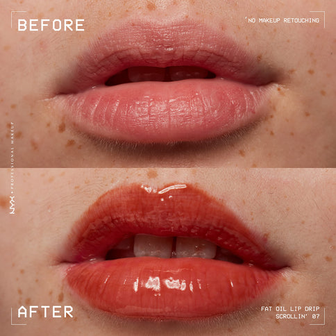 NYX Professional Makeup Lip Gloss Scrollin 4.8 ml - High Shine, Fat Oil Lip Drip