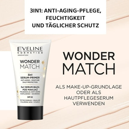 Eveline Cosmetics Wonder Match 3-in-1 Anti-Aging Primer Serum 30 ml