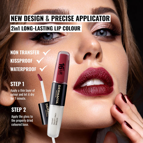 Dermacol Lang anhaltende Lippenfarbe Lippenstift Merry Berry 4 ml