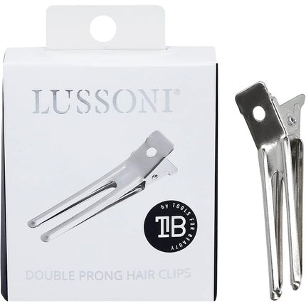 Tb Tools For Beauty LUSSONI Doppelspitzige Haarclips Edelstahl Silber