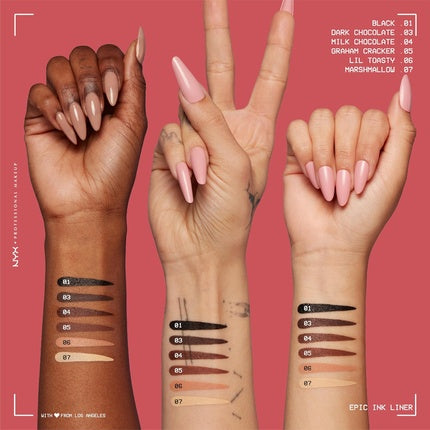 NYX Epic Ink Eyeliner – Marshmallow, 1 ml, wischfest, matt