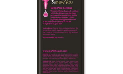 7th Heaven Purifying Mask Deep Pore Cleanse Mud Mask Lotus Blossom 21 g