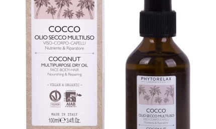 Phytorelax Laboratories Vegan Coconut Mehrzweck-Trockenöl – Gesicht Körper Haar 100ml