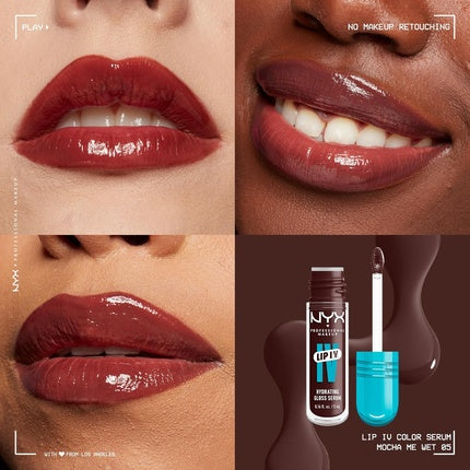 NYX Lip IV Hydrating Gloss Stain Mocha Me Wet Glänzend 5 ml