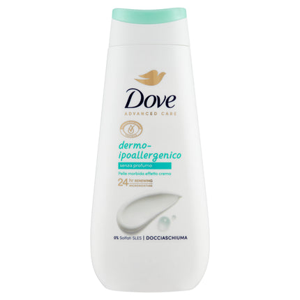 Dove Advanced Care Shower Foam Hypoallergenic Fragrance-Free 225 ml