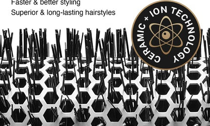 Olivia Garden Ceramic + Ion Round Bürste CI-45 Keramik 1,75 Zoll Weiß/Grau