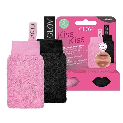 Glov Kiss&Kiss Set - Lippenpeeling Handschuhe - Rosa/Schwarz