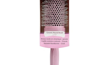Brushworks Radial Vent Brush Large Pink Round Brush