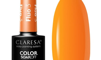 Claresa Soak Off UV/Led Fluorescent Hybrid Nagellack 5ml Orange