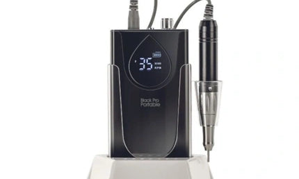 Xanitalia Pro Black Pro Nagelfräser – Tragbar, Wiederaufladbar, 0–35.000 U/min