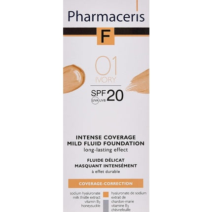 Pharmaceris Intense Coverage Foundation Ivory, 30 ml