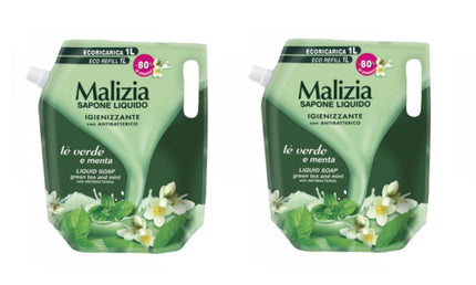 Malizia Green Tea & Mint Liquid Soap 1000ml