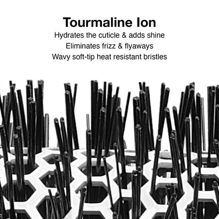 Olivia Garden Ceramic + Ion Round Bürste CI-45 Keramik 1,75 Zoll Weiß/Grau