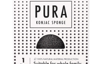 Sister Young Pura Konjac Sponge Black Facial Cleansing Sponge