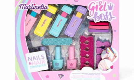 Martinelia Girl Boss Nail & Hair Makeup Set – 16-teilig für Kinder