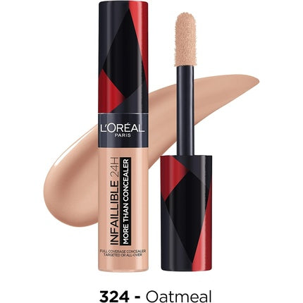 L'Oréal Paris Infallible More Than Concealer – Hohe Deckkraft, 11 ml, Farbe 324 Oatmeal