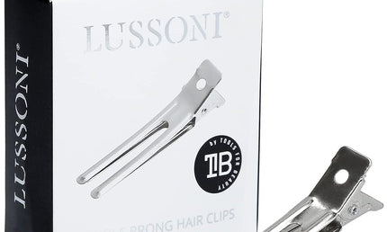 Tb Tools For Beauty LUSSONI Doppelspitzige Haarclips Edelstahl Silber