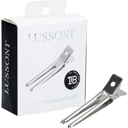 Tb Tools For Beauty LUSSONI Doppelspitzige Haarclips Edelstahl Silber