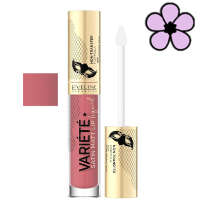 Eveline Cosmetics Variété Liquid Lipstick Satin Matt 4.5ml Peach Mousse