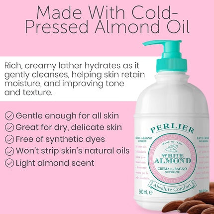Perlier White Almond Shower Gel – Mandelduft, 500 ml