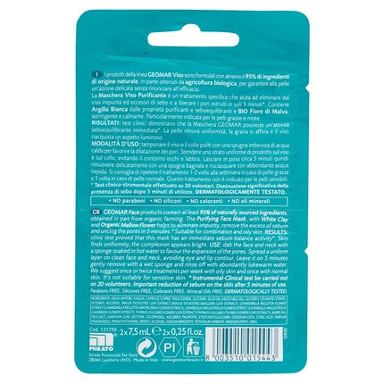 Geomar Tiefenreinigende Gesichtsmaske Weißer Ton 7,5 ml