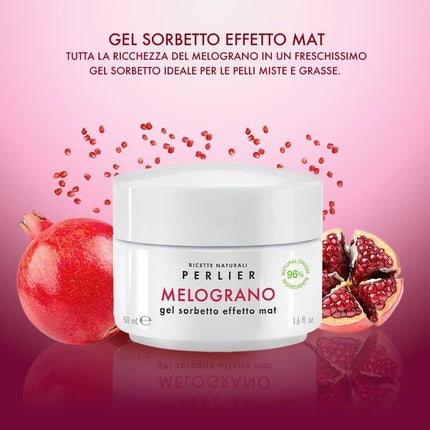 Perlier Gel Sorbet Effect Mat Facial Treatments Pomegranate Vegan Face Cream 50ml