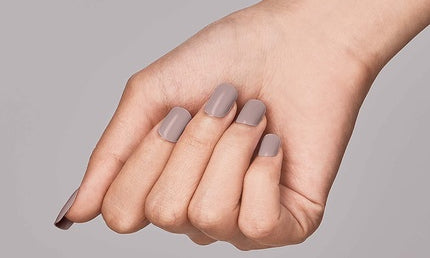 KISS imPRESS Color Gel-Nagelset Taupe - Glänzende Press-On Nails