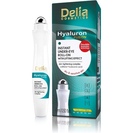 Delia Cosmetics Hyaluron Fusion Roll-On Eye Contour Serum 15ml