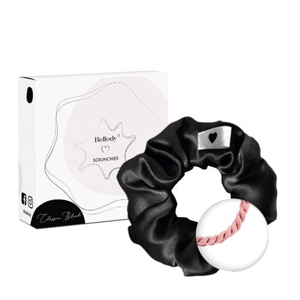 Bellody Original Silk Scrunchies - Elegant Silk, Strong Hold Hair Elastics