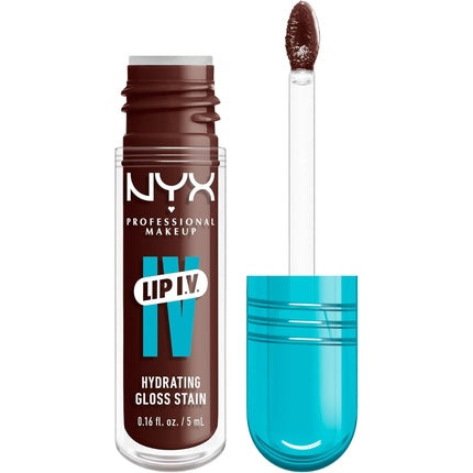 NYX Lip IV Hydrating Gloss Stain Mocha Me Wet Glänzend 5 ml